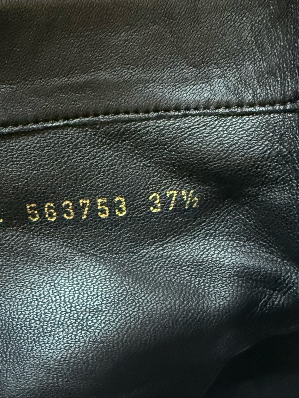 Saint Laurent Opyum 110 YSL Logo Heel Boots Black Leather 37.5 - Picture 13 of 13